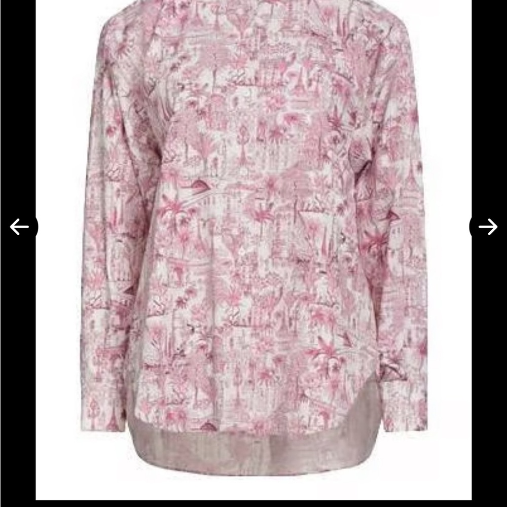 Maje pink organic cotton poplin button down